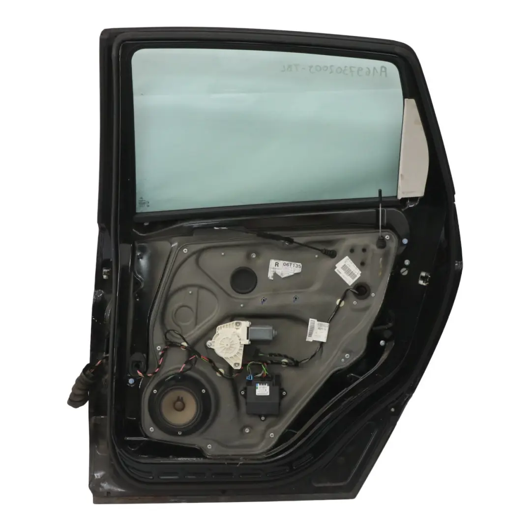 Door Rear Right O/S Tropical Black Metallic - 160 to Mercedes W169 with Part number A1697302005 Mercedes W169 Door Rear Right O/S Tropical Black Metallic - 160 - SKU A1697302005-TBL - Part number A1697302005