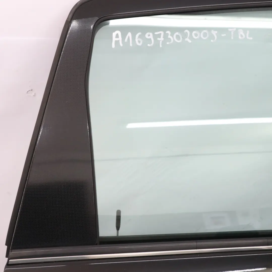 Door Rear Right O/S Tropical Black Metallic - 160 to Mercedes W169 with Part number A1697302005 Mercedes W169 Door Rear Right O/S Tropical Black Metallic - 160 - SKU A1697302005-TBL - Part number A1697302005