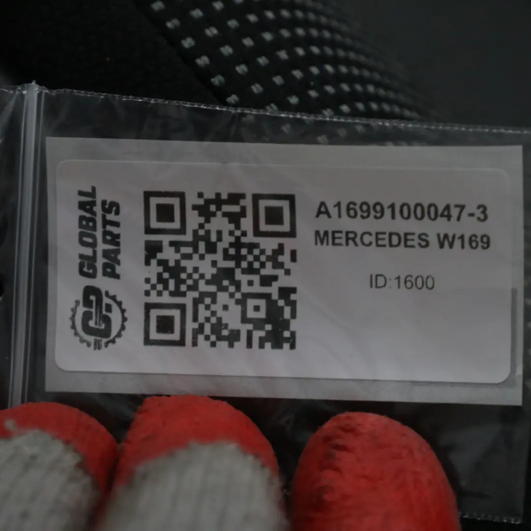 Front Right O/S Seat Interior Black Cloth Fabric to Mercedes W169 with Part number A1699100047 Mercedes W169 Front Right O/S Seat Interior Black Cloth Fabric - SKU RHD-A1699100047-3 - Part number A1699100047