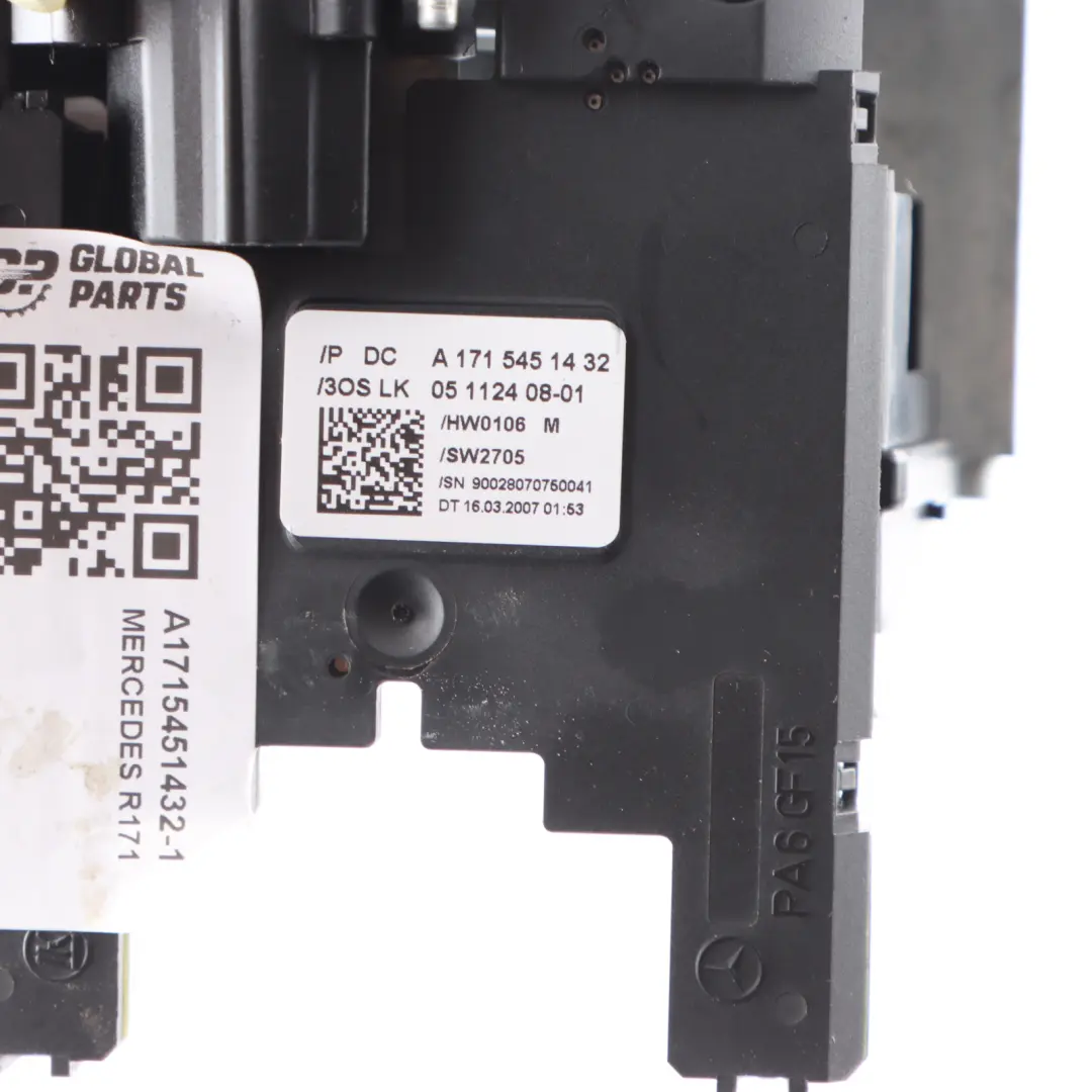 Steering Column Module Angle Sensor to Mercedes R171 with Part number A1715451432 Mercedes R171 Steering Column Module Angle Sensor - SKU A1715451432-1 - Part number A1715451432