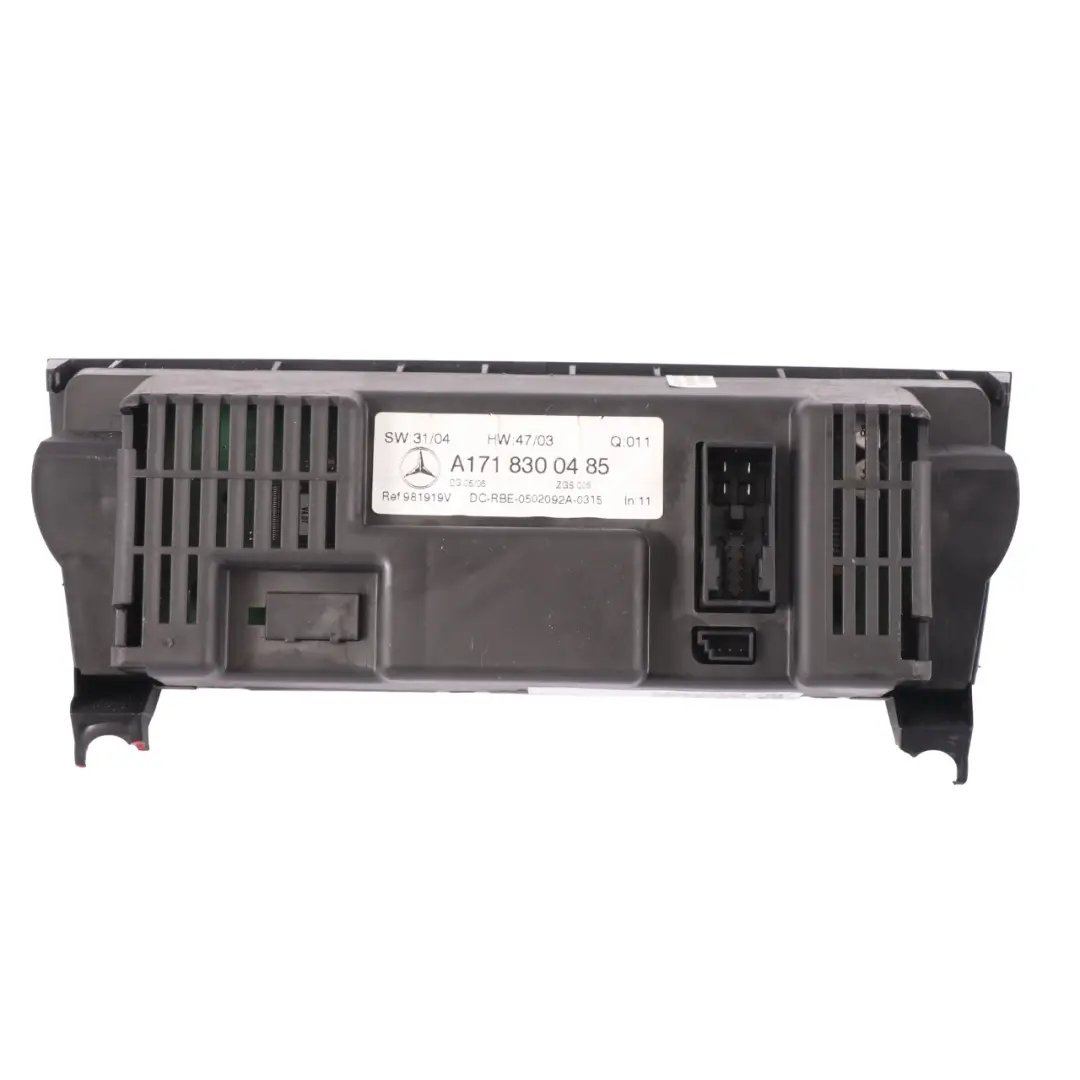 Mercedes SLK R171 A/C Air Con Heater Climate Control Switch Panel - SKU A1718300485-1 - Part number A1718300485