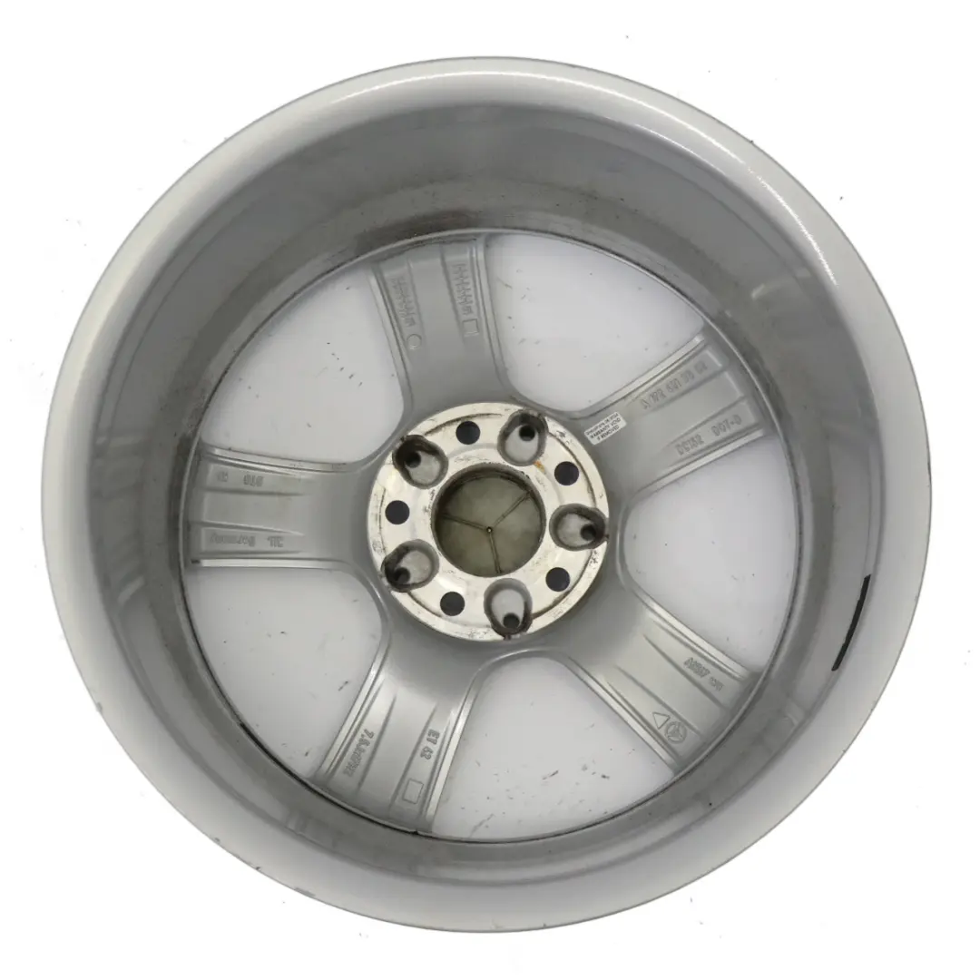 Alloy Wheel Rim 17" 7,5J ET:42 5 Spoke to Mercedes R172 Silver with Part number A1724013602 Mercedes R172 Silver Alloy Wheel Rim 17" 7,5J ET:42 5 Spoke - SKU A1724013602-2 - Part number A1724013602