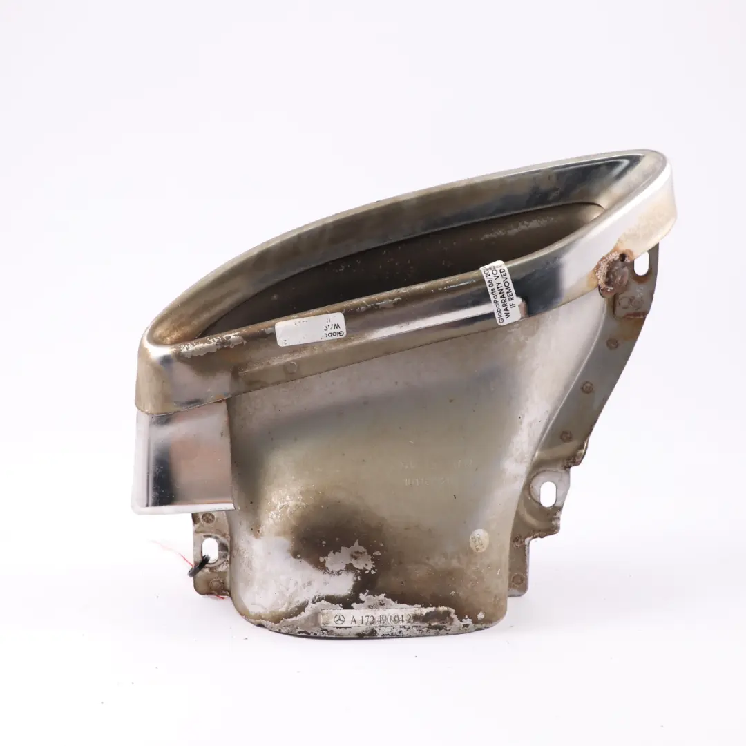 Exhaust Tip Tailpipe Trim Rear Left N/S to Mercedes SLK R172 with Part number A1724900427 Mercedes SLK R172 Exhaust Tip Tailpipe Trim Rear Left N/S - SKU A1724900427 - Part number A1724900427