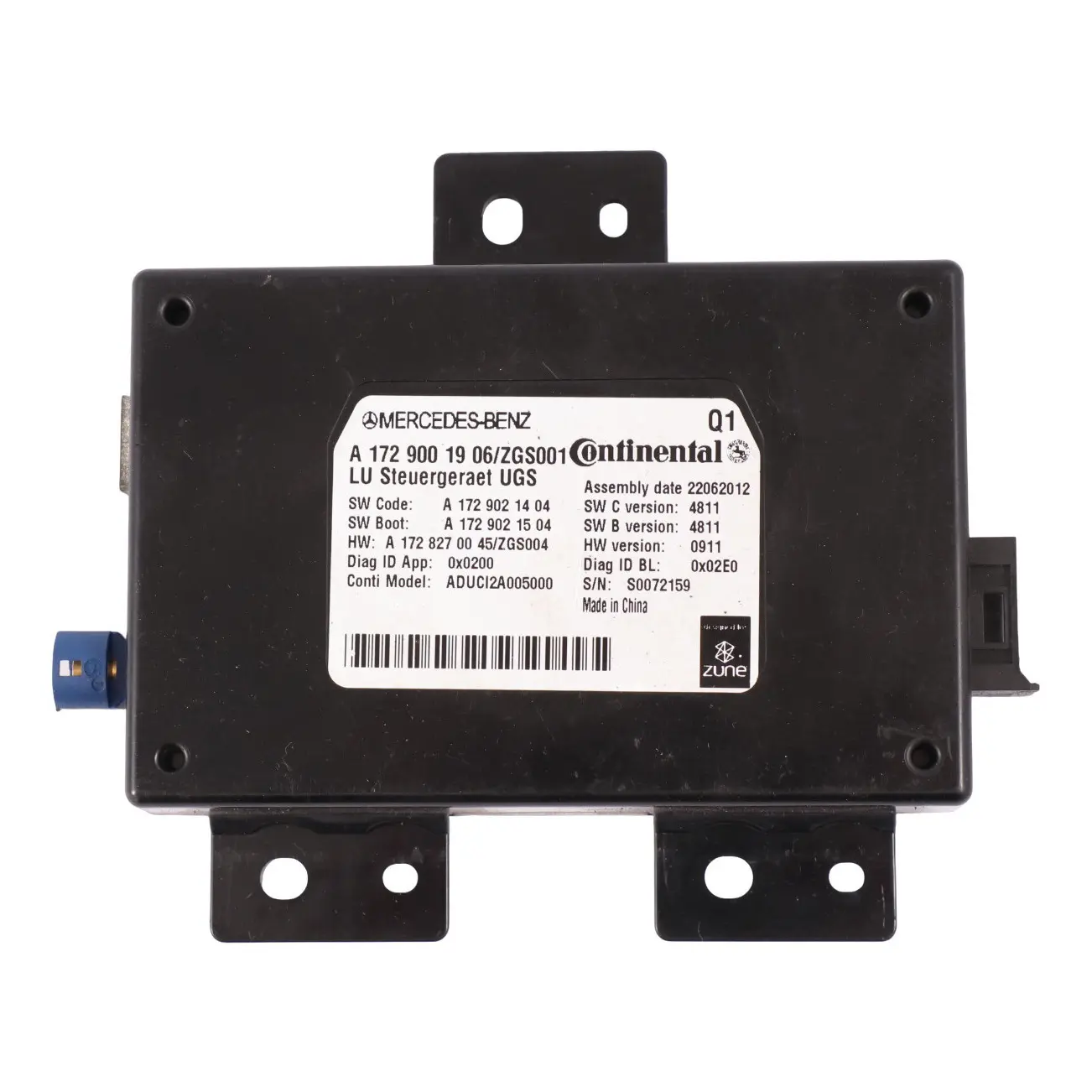 Mercedes X218 CLS350 Modulo di controllo Bluetooth comunicazione A1729001906
