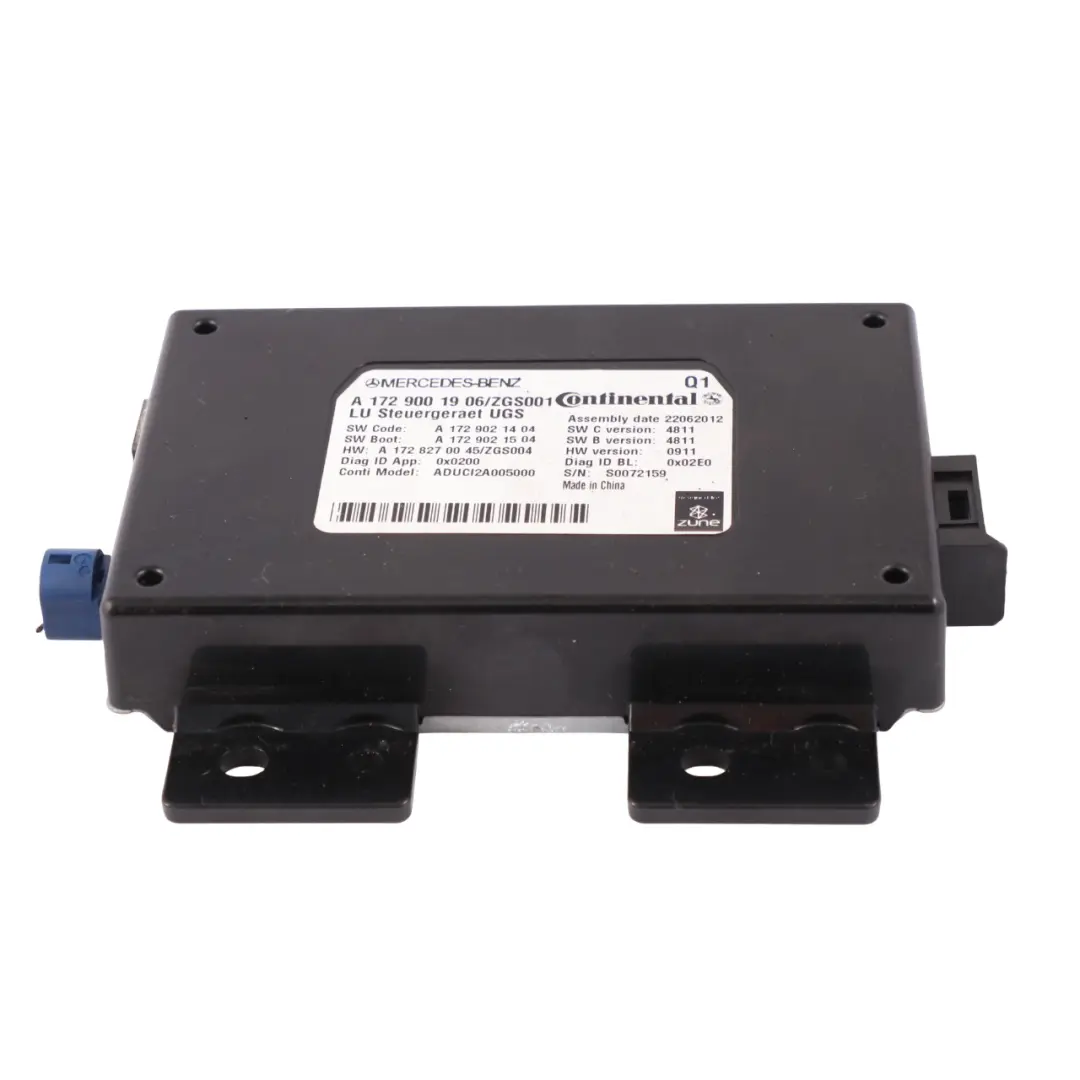 CLS350 Modulo di controllo Bluetooth comunicazione per Mercedes X218 con numero di parte A1729001906 Mercedes X218 CLS350 Modulo di controllo Bluetooth comunicazione - SKU A1729001906 - Numero di parte A1729001906