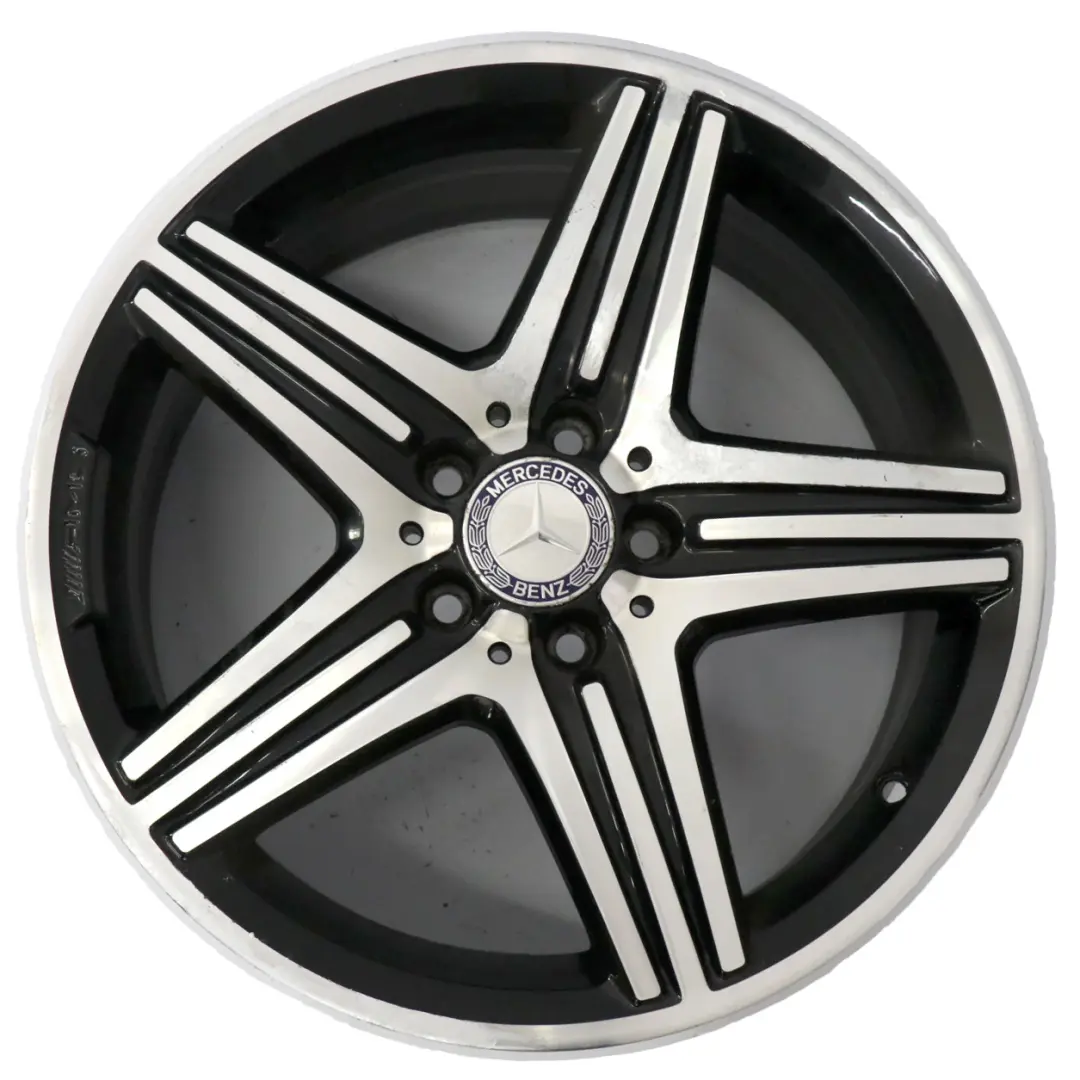 Alloy Rim 18" 5 Double Spoke ET:48 8J to Mercedes W176 AMG Wheel with Part number A1764010402 Mercedes W176 AMG Wheel Alloy Rim 18" 5 Double Spoke ET:48 8J - SKU A1764010402-7 - Part number A1764010402