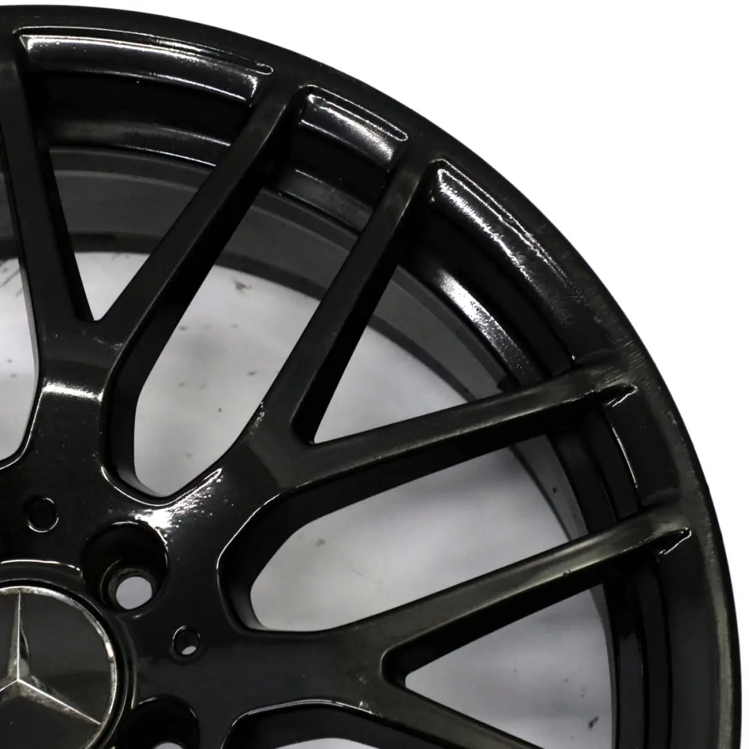 Mercedes C117 W176 Black Alloy Wheel Rim 19" 9 Double Spoke ET:48 8J - SKU A1764010900-1 - Part number A1764010900