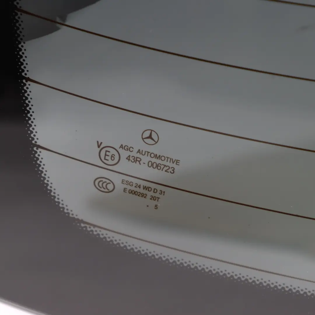 Window Trunk Glass Glazing Tinted to Mercedes W176 Tailgate Estate Rear with Part number A1767402600 Mercedes W176 Tailgate Estate Rear Window Trunk Glass Glazing Tinted - SKU A1767402600 - Part number A1767402600
