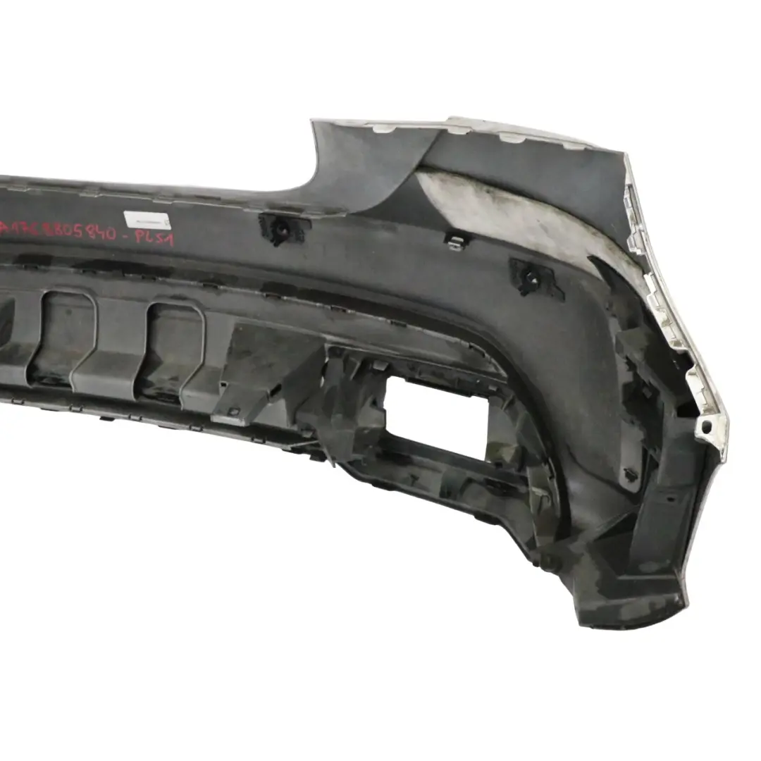 Bumper Rear Trim Panel AMG Polar Silver Metallic - 761 to Mercedes W176 with Part number A1768805840 Mercedes W176 Bumper Rear Trim Panel AMG Polar Silver Metallic - 761 - SKU A1768805840-PLS1 - Part number A1768805840
