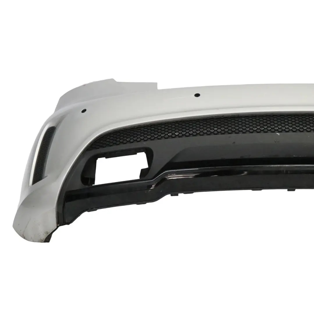 Bumper Rear Trim Panel AMG Polar Silver Metallic - 761 to Mercedes W176 with Part number A1768805840 Mercedes W176 Bumper Rear Trim Panel AMG Polar Silver Metallic - 761 - SKU A1768805840-PLS1 - Part number A1768805840