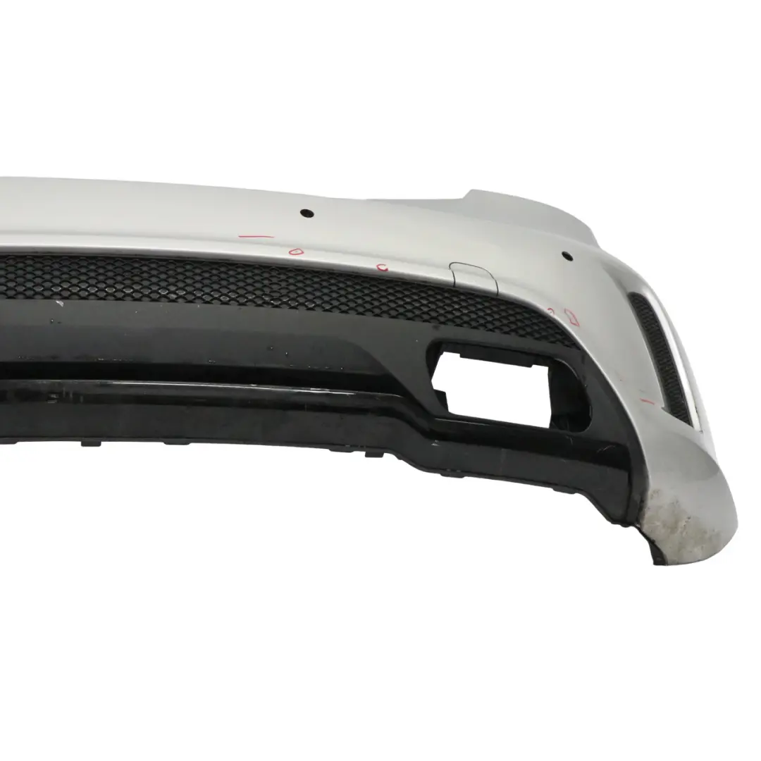 Bumper Rear Trim Panel AMG Polar Silver Metallic - 761 to Mercedes W176 with Part number A1768805840 Mercedes W176 Bumper Rear Trim Panel AMG Polar Silver Metallic - 761 - SKU A1768805840-PLS1 - Part number A1768805840