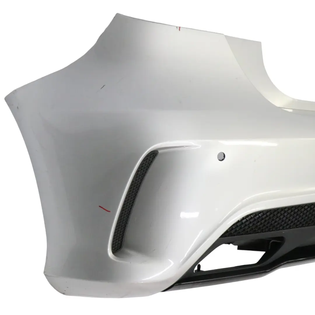 Bumper Rear Trim Panel AMG Polar Silver Metallic - 761 to Mercedes W176 with Part number A1768805840 Mercedes W176 Bumper Rear Trim Panel AMG Polar Silver Metallic - 761 - SKU A1768805840-PLS1 - Part number A1768805840