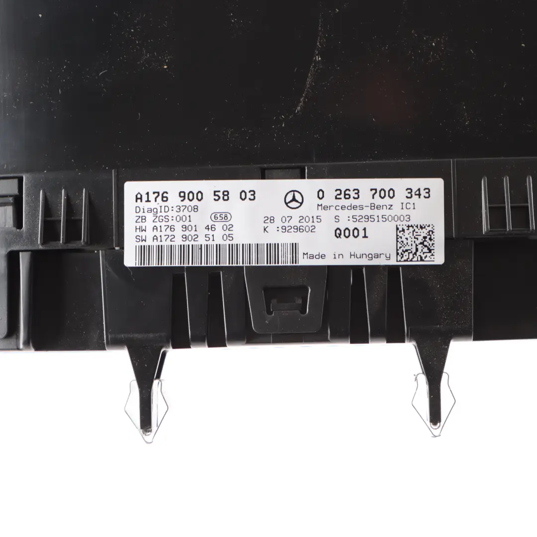 A45 AMG Instrument Cluster Speedo Clocks Automatic to Mercedes W176 with Part number A1769005803 Mercedes W176 A45 AMG Instrument Cluster Speedo Clocks Automatic - SKU A1769005803 - Part number A1769005803