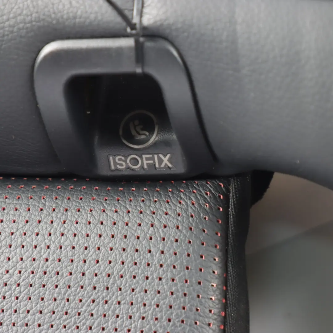 Rear Seat Bench Mercedes C117 W176 Couch Covering Black Leather Red Stitching - SKU A1769201000-1 - Part number A1769201000