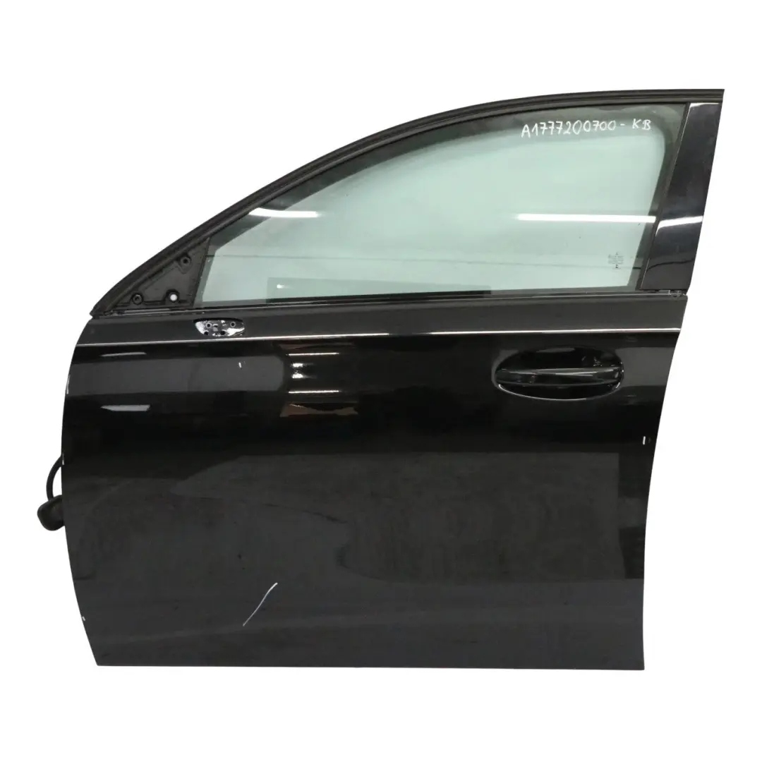 Door Front Left N/S A-Class Kosmos Black Metallic - 191 to Mercedes W177 with Part number A1777200700 Mercedes W177 Door Front Left N/S A-Class Kosmos Black Metallic - 191 - SKU A1777200700-KB - Part number A1777200700