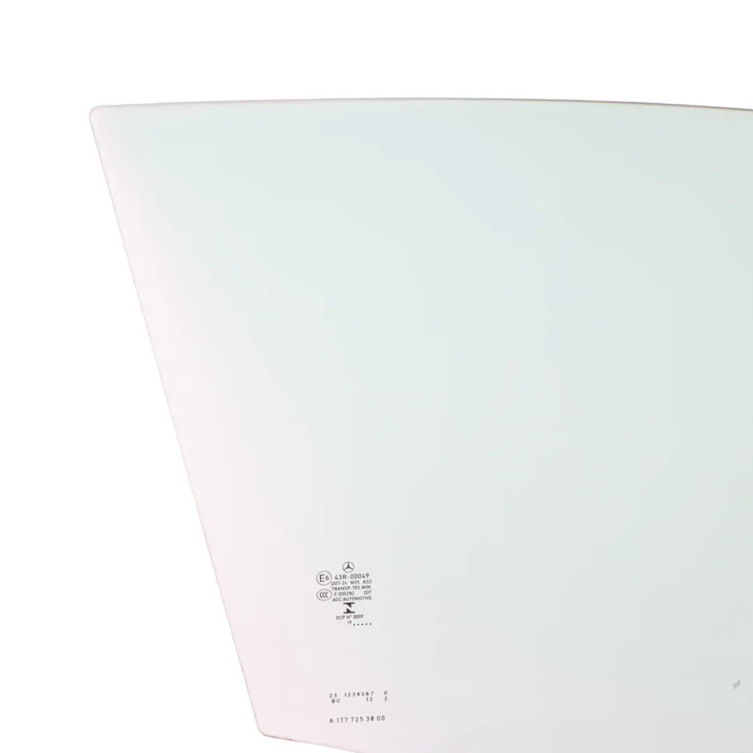 Szyba Boczna Drzwi Przednich Prawych Przód AS2 do Mercedes W177 o numerze A1777259800 Mercedes W177 Szyba Boczna Drzwi Przednich Prawych Przód AS2 - SKU A1777259800 - Numer Części A1777259800
