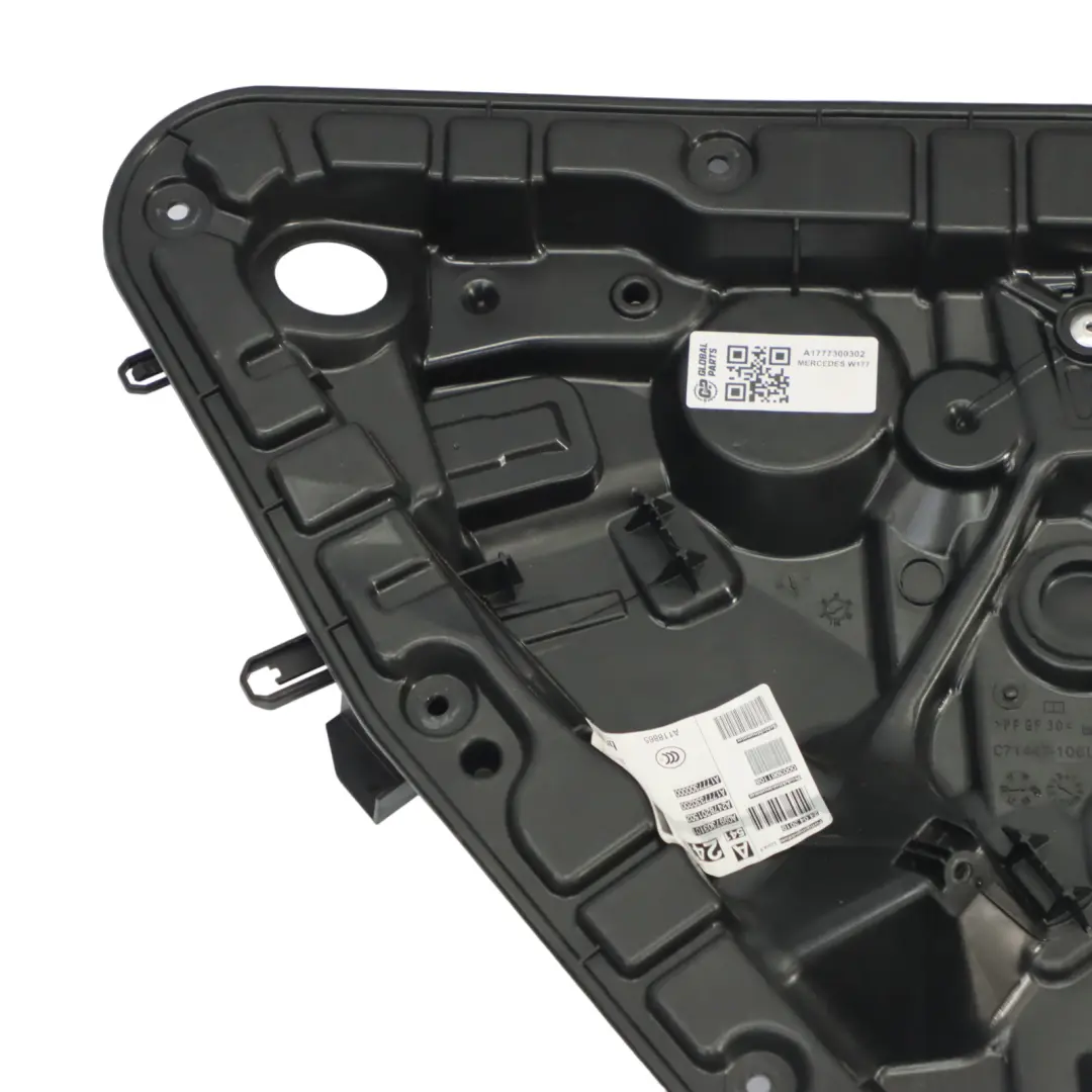 Tarjeta puerta montaje ventana trasera izquierda regulador para Mercedes W177 con número de pieza A1777300302 Mercedes W177 Tarjeta puerta montaje ventana trasera izquierda regulador - SKU A1777300302 - Número de pieza A1777300302