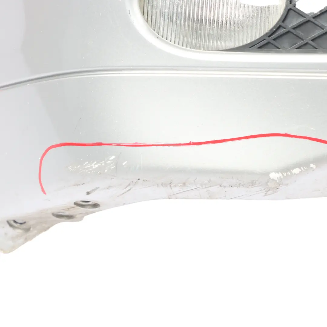 Front Bumper Trim Panel Brilliant Silver Metallic - 744 to Mercedes W203 with Part number A2038853025 Mercedes W203 Front Bumper Trim Panel Brilliant Silver Metallic - 744 - SKU A2038853025-BS1 - Part number A2038853025