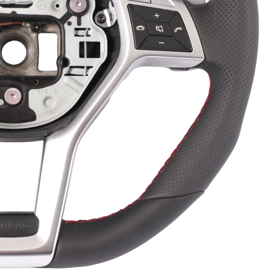 Leather Steering Wheel Paddle Shift Red Threads to Mercedes W176 C204 NEW Black with Part number A2044605203 Mercedes W176 C204 NEW Black Leather Steering Wheel Paddle Shift Red Threads - SKU A2044605203-1 - Part number A2044605203