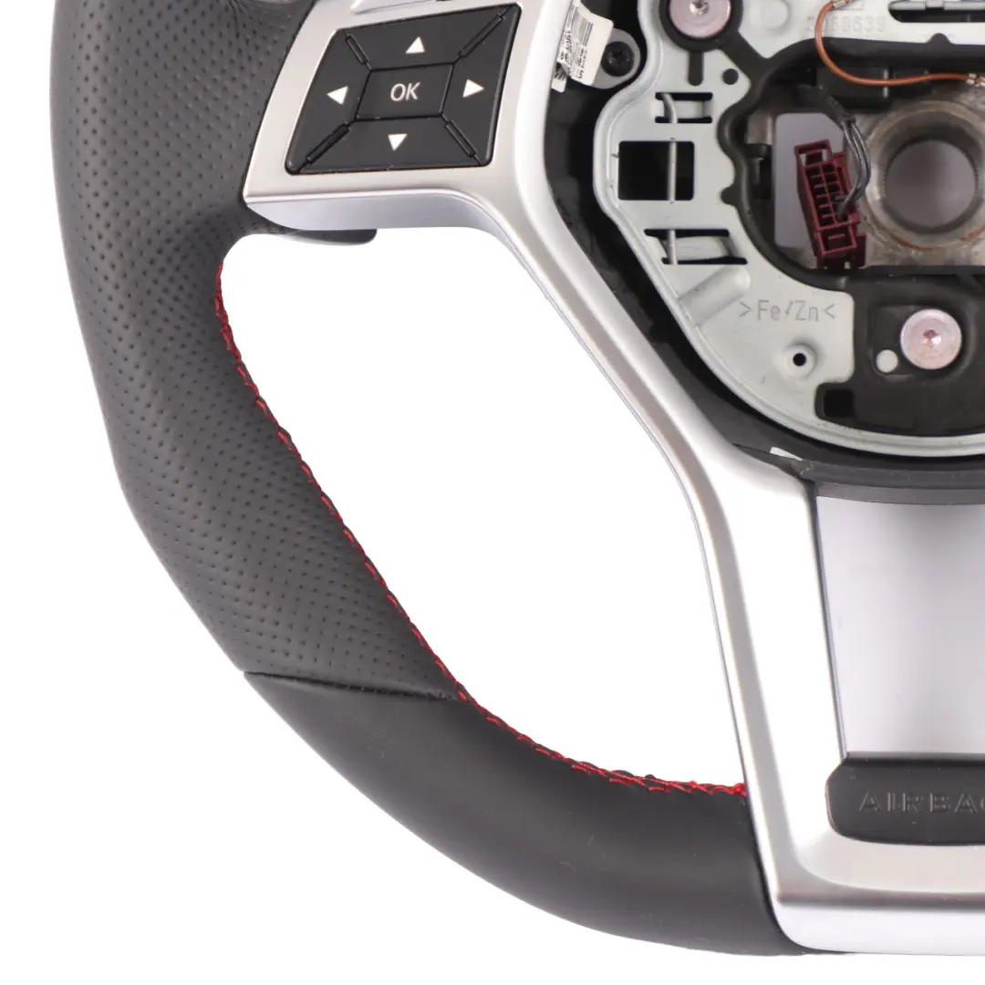 NUEVO Volante de cuero negro Palanca cambio Hilos rojos para Mercedes W176 C204 con número de pieza A2044605203 Mercedes W176 C204 NUEVO Volante de cuero negro Palanca cambio Hilos rojos - SKU A2044605203-1 - Número de pieza A2044605203