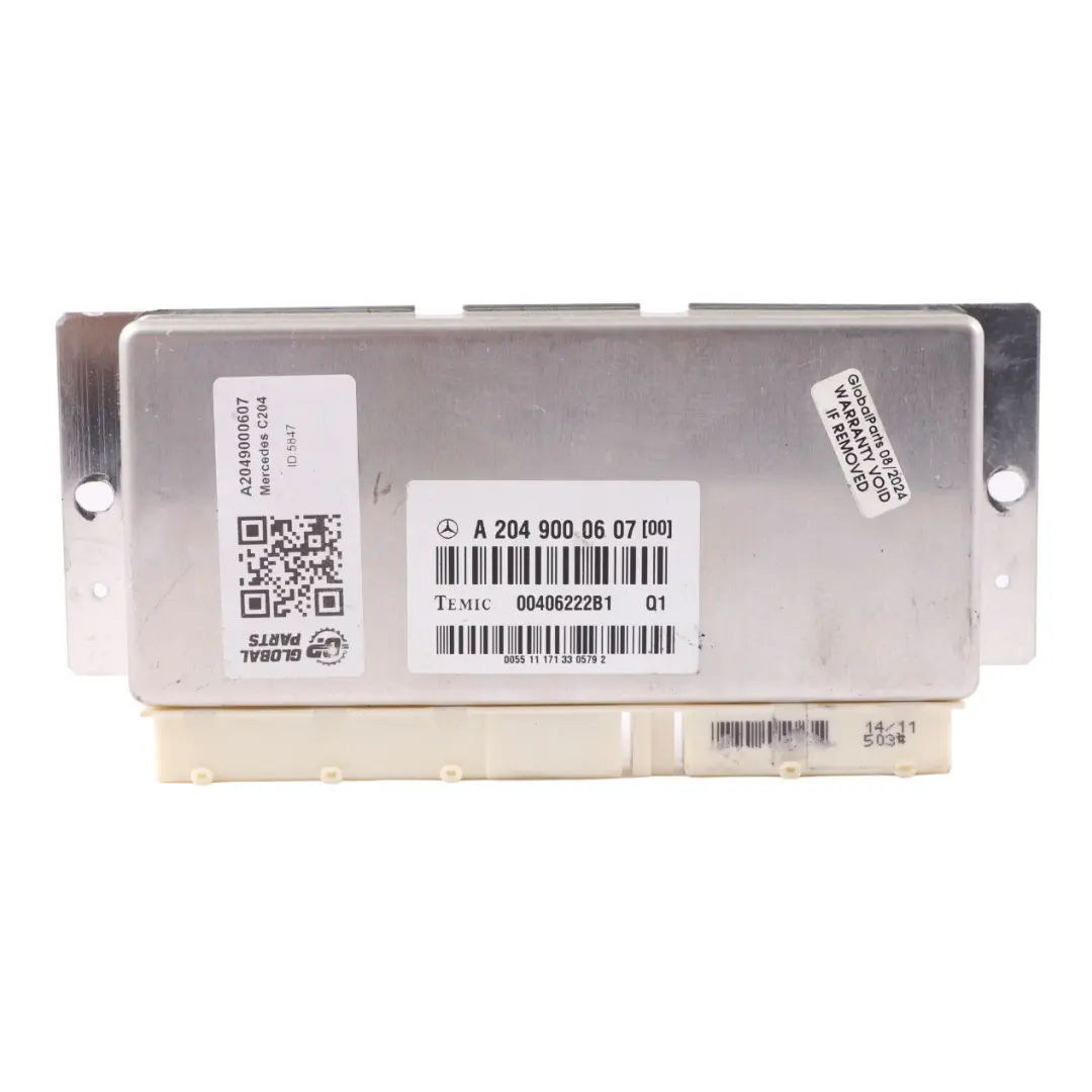 Mercedes W204 W207 Modulo sospensioni pneumatiche Unità di controllo - SKU A2049000607 - Numero di parte A2049000607