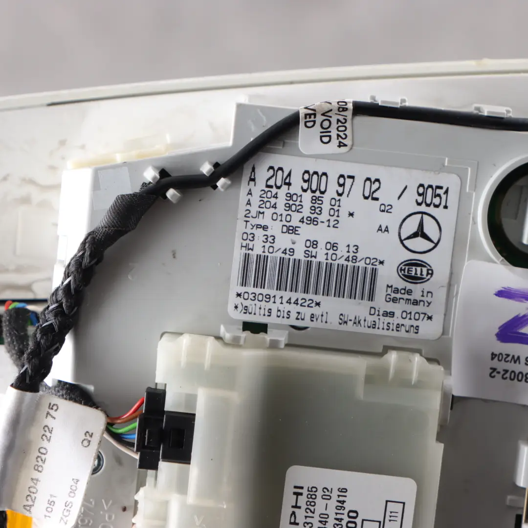  Luce tetto Mercedes W204 C207 anteriore lampada interna Nero - SKU A2049063002-2 - Numero di parte A2049063002