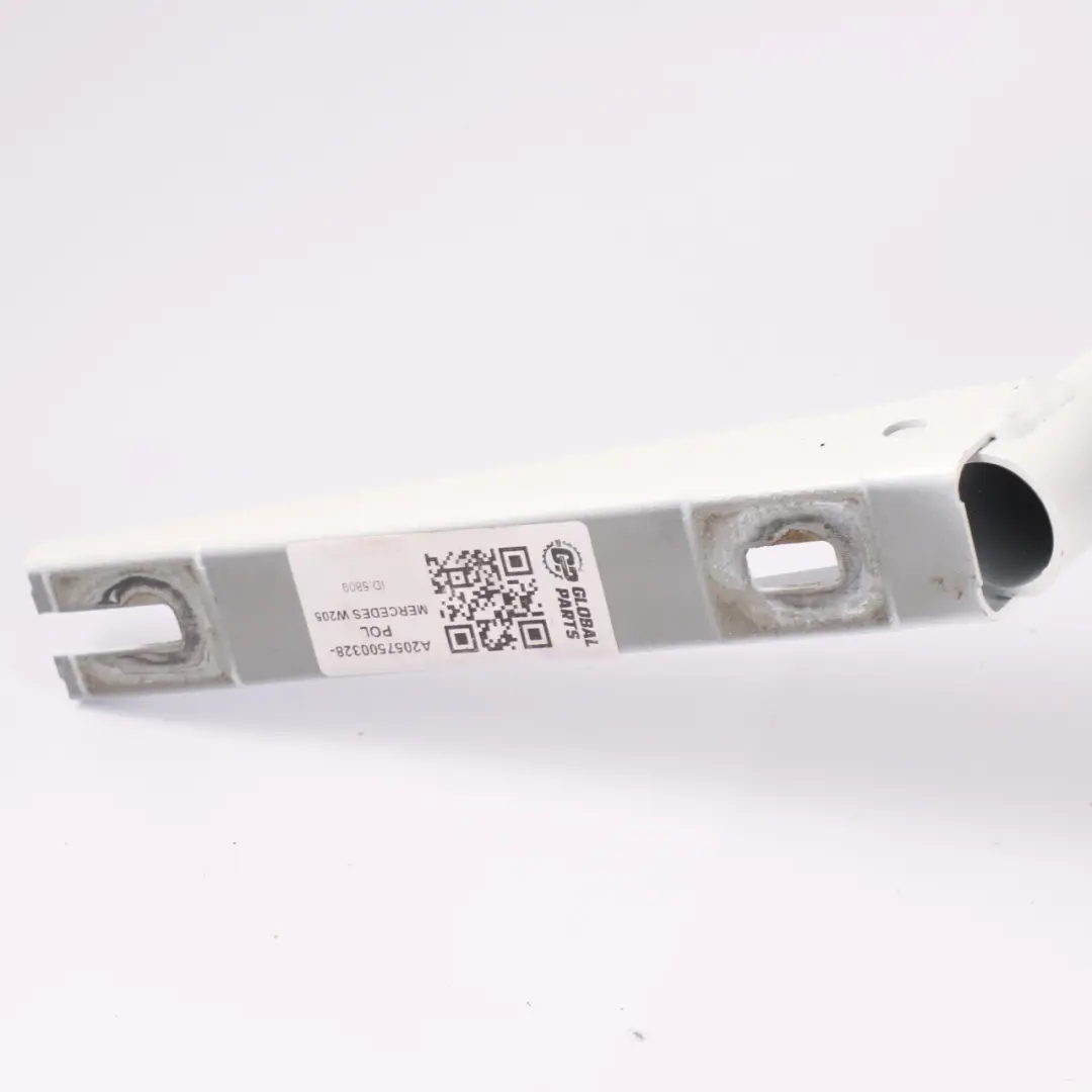 Trunk Hinge Rear Left N/S Polar White - 149 to Mercedes W205 Tailgate with Part number A2057500328 Mercedes W205 Tailgate Trunk Hinge Rear Left N/S Polar White - 149 - SKU A2057500328-POL - Part number A2057500328