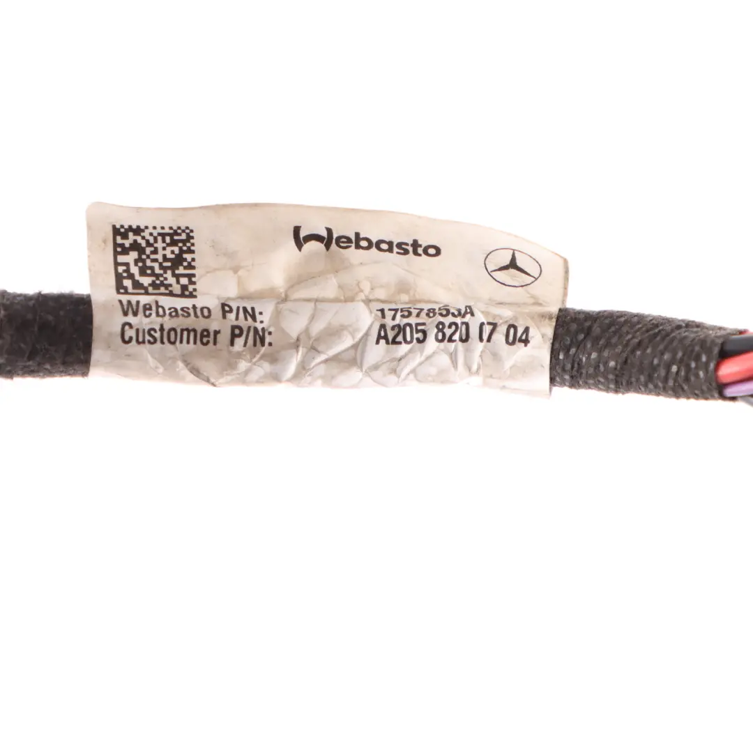  Sunroof Wiring Mercedes W205 X253 Panoramic Roof Motor Cable Harness - SKU A2058200704 - Part number A2058200704