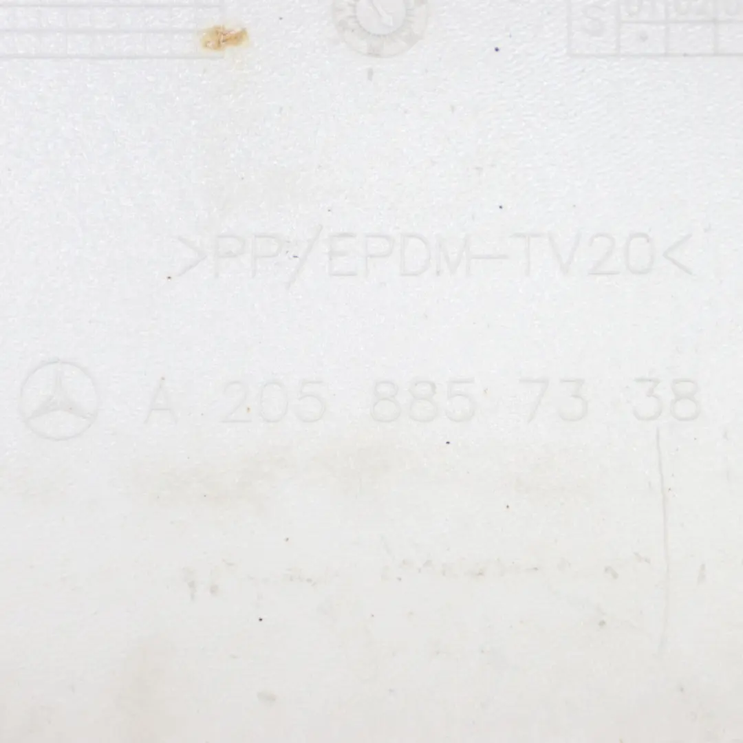 Bumper Lower Diffuser Trim Panel Cover Obsidian Black 197 to Mercedes W205 AMG Rear with Part number A2058857338 Mercedes W205 AMG Rear Bumper Lower Diffuser Trim Panel Cover Obsidian Black 197 - SKU A2058857338-OB - Part number A2058857338