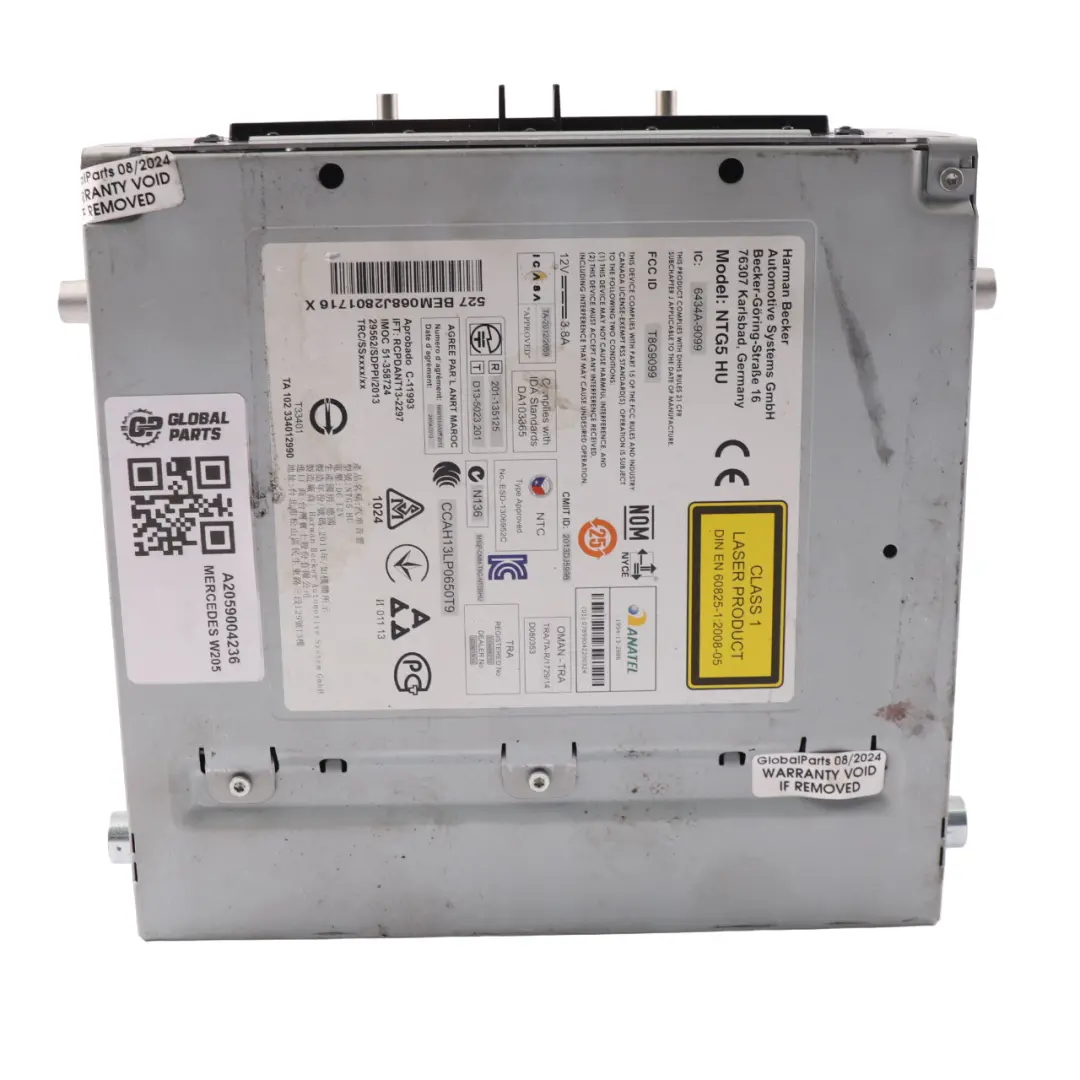Mercedes W205 Harman Radio Stereo CD Player Audio Sat Head Unit - SKU A2059004236 - Part number A2059004236
