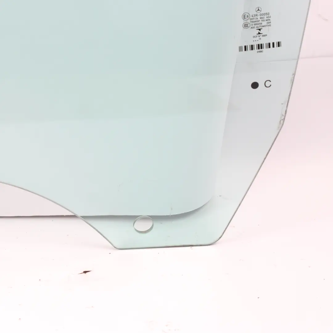 Mercedes W207 Door Window Glass Front Left N/S Green AS2 - SKU A2077250100 - Part number A2077250100