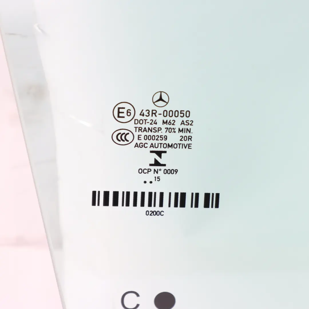  Vitre de porte avant droite Mercedes W207 Vert AS2 - SKU A2077250200 - Numéro de pièce A2077250200