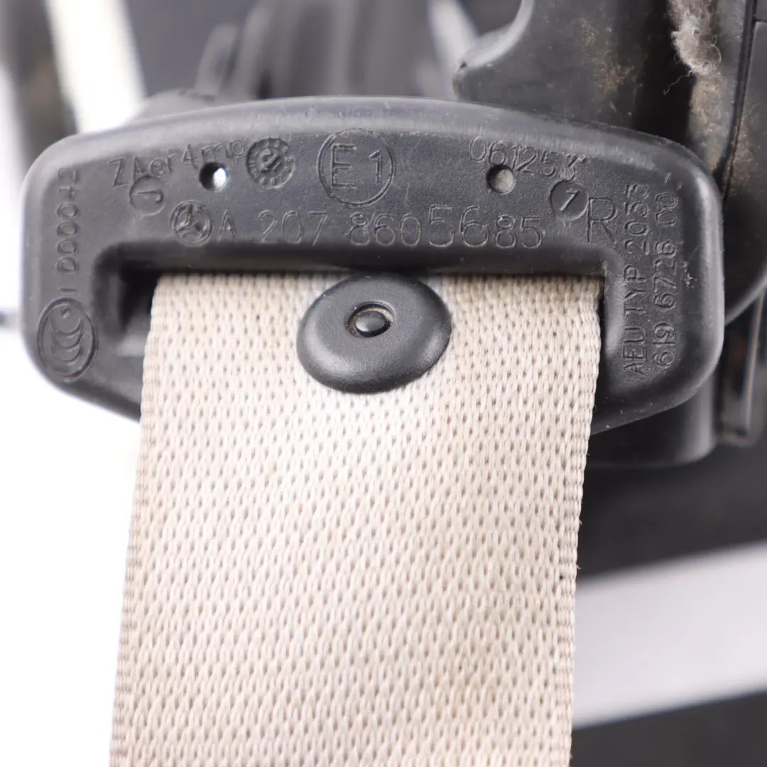 W207 Passenger Seat Belt Front Right O/S Safety Seatbelt to Mercedes with Part number A2078605685 Mercedes W207 Passenger Seat Belt Front Right O/S Safety Seatbelt - SKU A2078605685-1 - Part number A2078605685