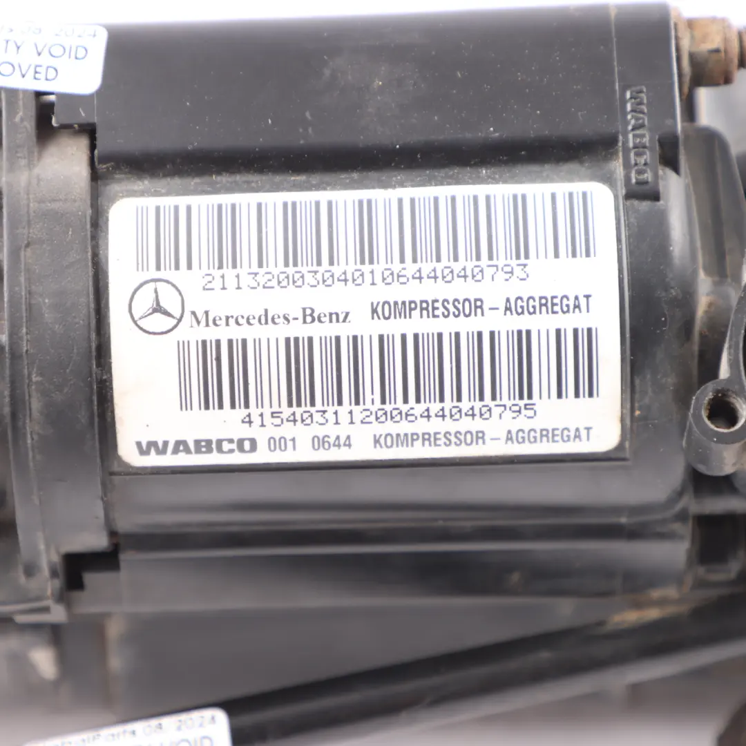 Mercedes-Benz E-Class S-Class W211 W220 Air Suspension Airmatic Compressor Unit to with Part number A2113200304 Mercedes-Benz E-Class S-Class W211 W220 Air Suspension Airmatic Compressor Unit - SKU A2113200304-1 - Part number A2113200304