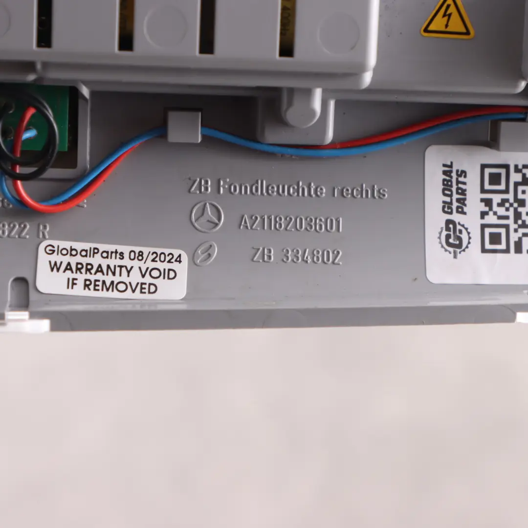 Mercedes W211 Rear Right O/S Headliner Reading Light Roof Lamp - SKU A2118203601 - Part number A2118203601