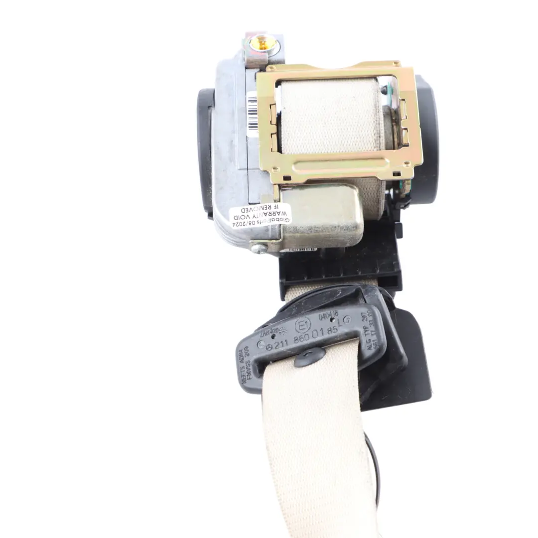 Mercedes W211 Seat Belt Front Left N/S Seatbelt Black - SKU A2118600185-1 - Part number A2118600185