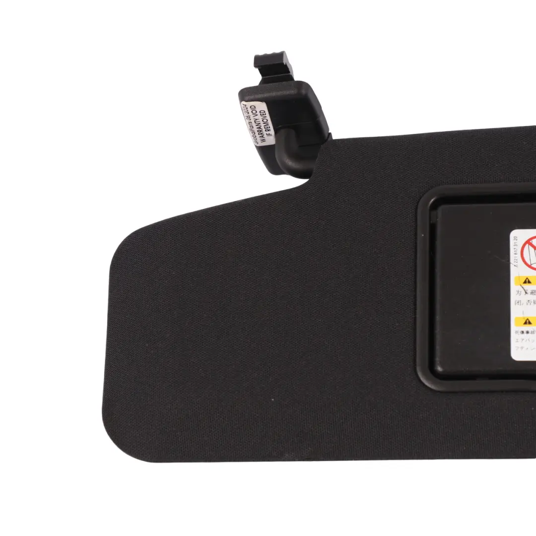 Sunvisor Front Left N/S Cover Trim Panel Black to Mercedes X218 with Part number A2128104510 Mercedes X218 Sunvisor Front Left N/S Cover Trim Panel Black - SKU A2128104510 - Part number A2128104510