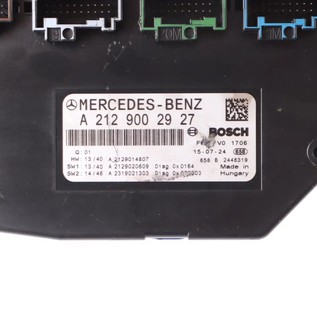 Fuse Box Mercedes SL R231 CLS C218 Fuse Relay Box Sam Control Module to with Part number A2129002927 Fuse Box Mercedes SL R231 CLS C218 Fuse Relay Box Sam Control Module - SKU A2129002927 - Part number A2129002927