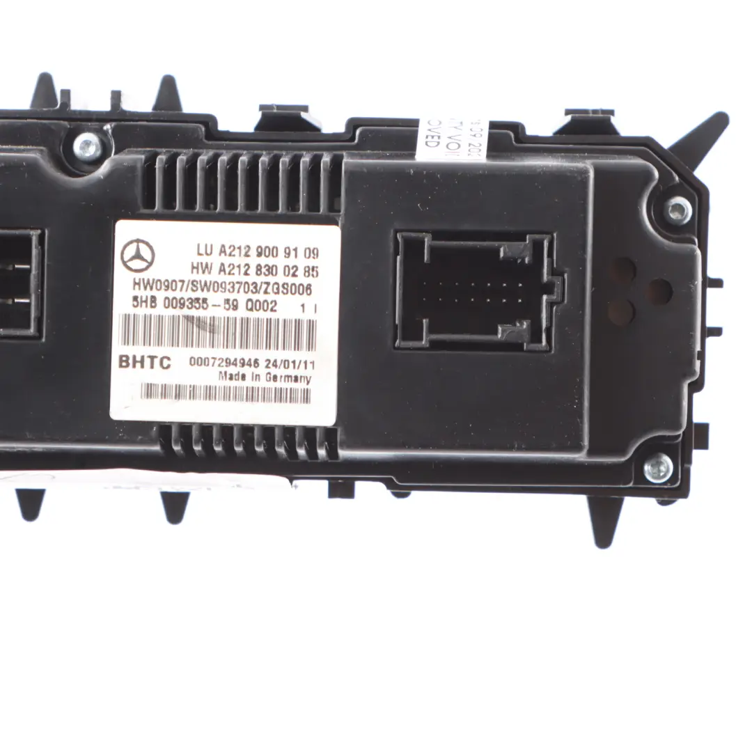 Air Conditioning Panel Mercedes W212 Automatic Heater A/C Control - SKU A2129009109 - Part number A2129009109