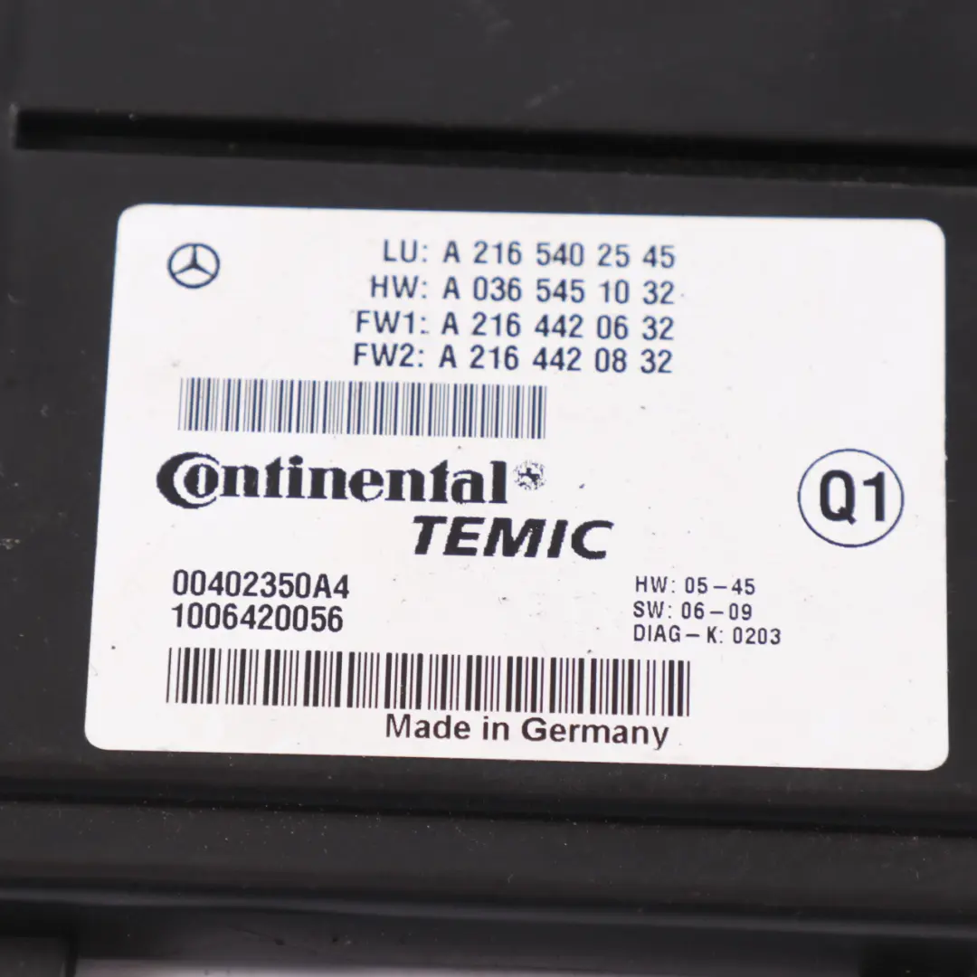 Distronic Sensore Radar Modulo controllo per Mercedes C216 W221 con numero di parte A2165402545 Mercedes C216 W221 Distronic Sensore Radar Modulo controllo - SKU A2165402545 - Numero di parte A2165402545