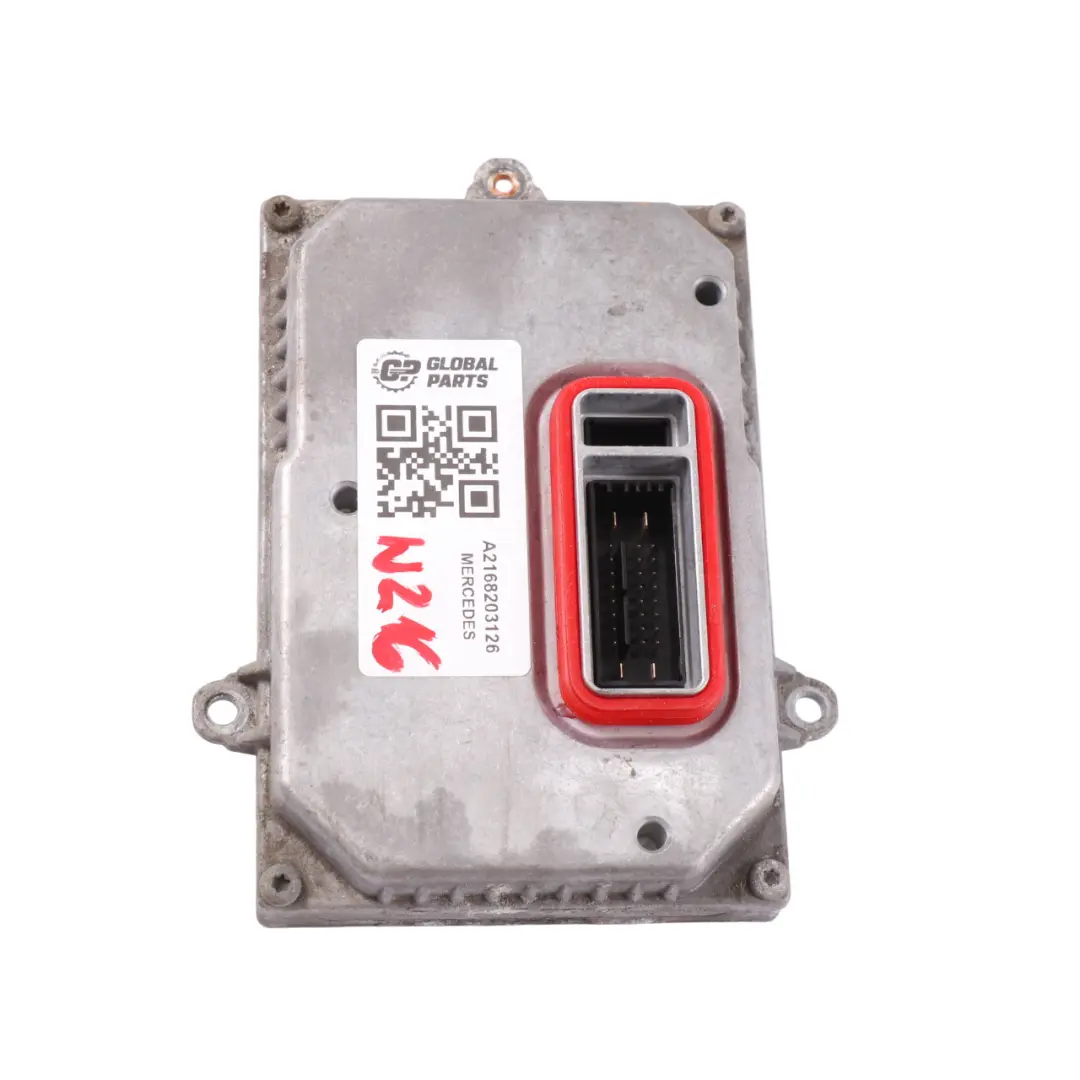 Control Unit Headlight Ballast Module AL to Mercedes W221 Xenon with Part number A2168203126 Mercedes W221 Xenon Control Unit Headlight Ballast Module AL - SKU A2168203126 - Part number A2168203126