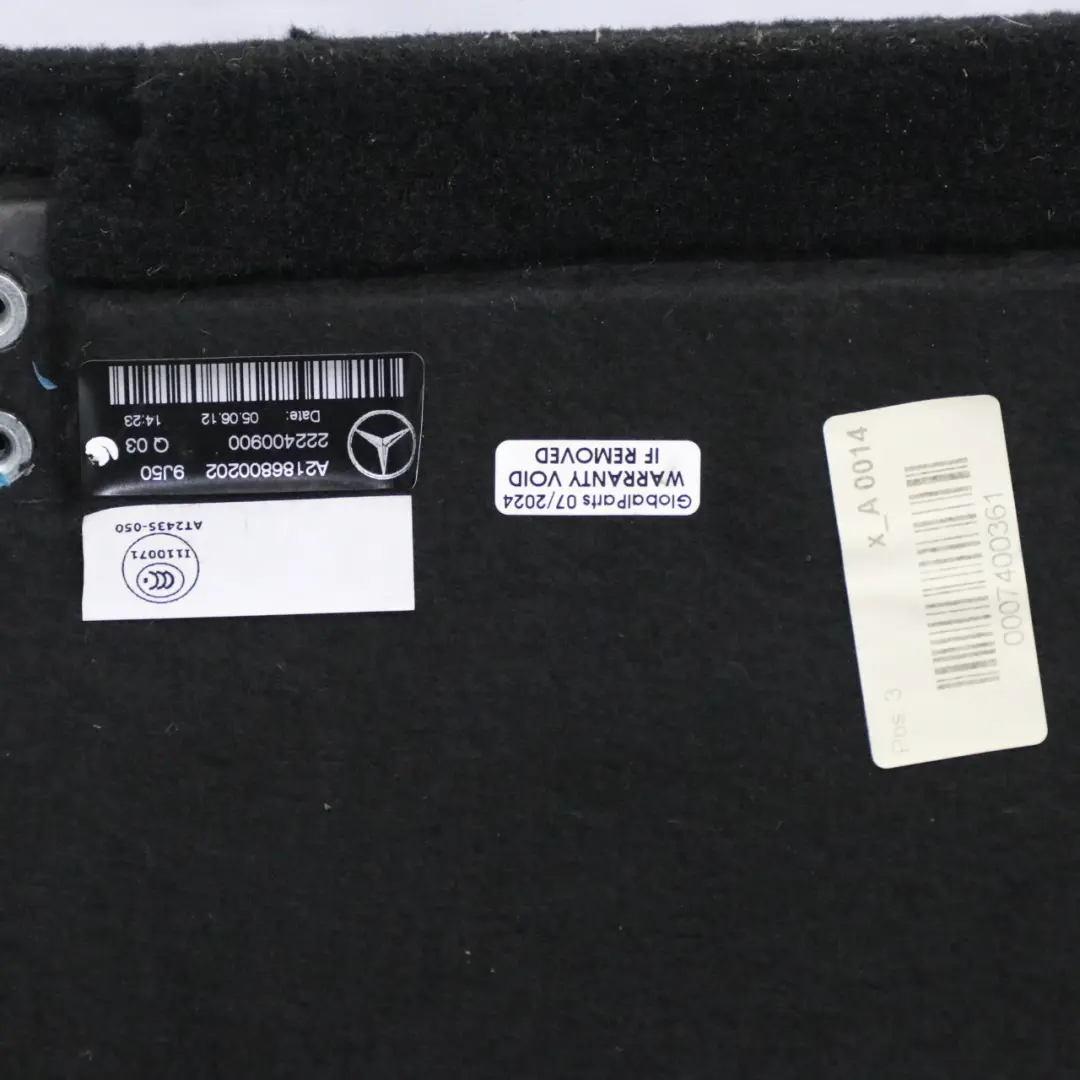Mercedes CLS X218 Tappetino bagagliaio pavimento bagagliaio - SKU A2186800202 - Numero di parte A2186800202