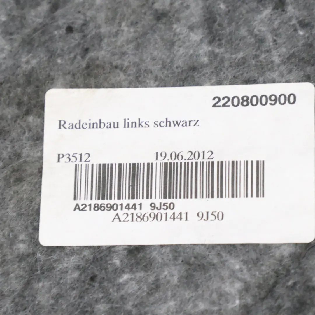 Mercedes X218 Kofferraumabdeckung Platte Hinten Links Schwarz Innen - SKU A2186901441 - Teilenummer A2186901441