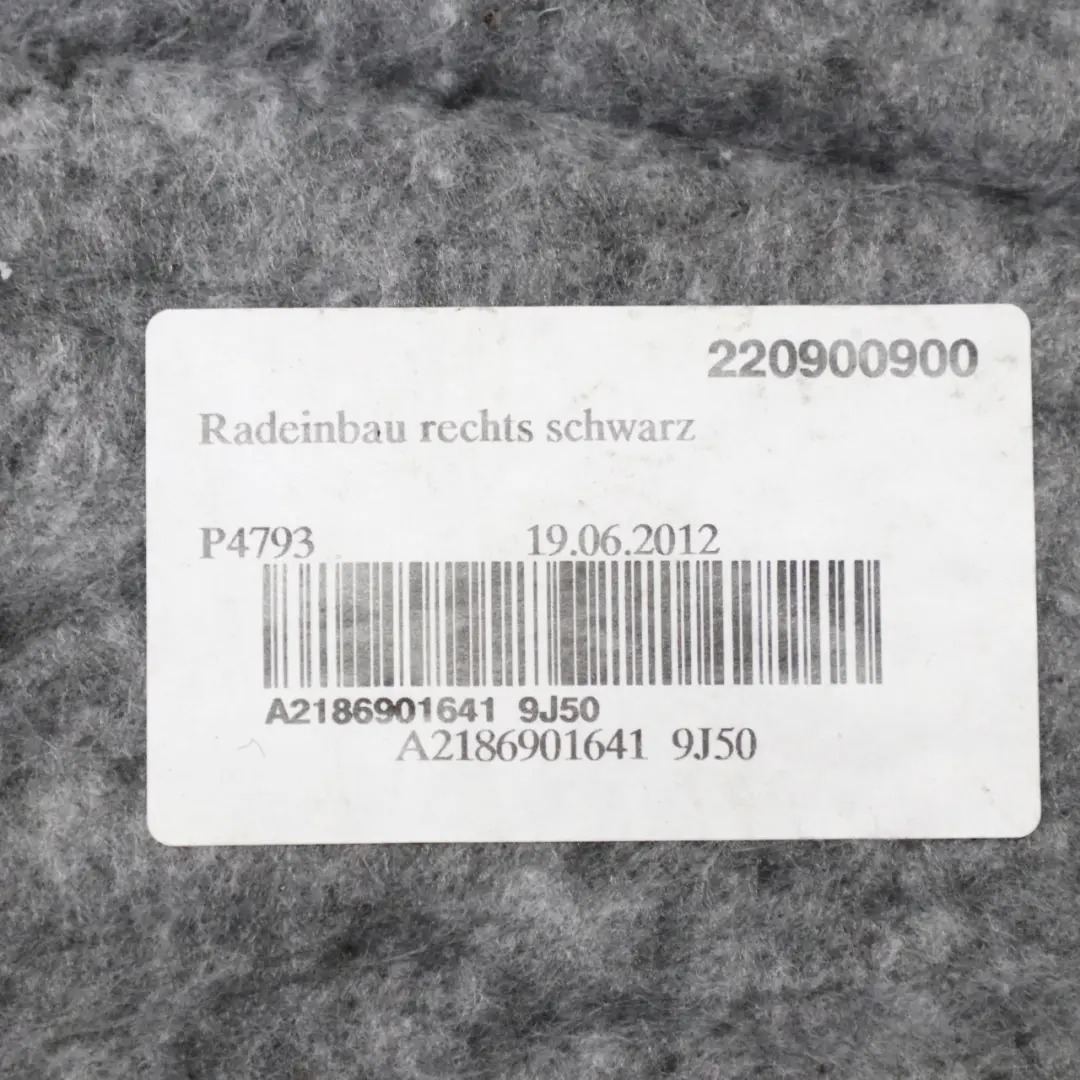 Mercedes X218 Kofferraumabdeckung Hinten Rechts Schwarz Innen - SKU A2186901641 - Teilenummer A2186901641