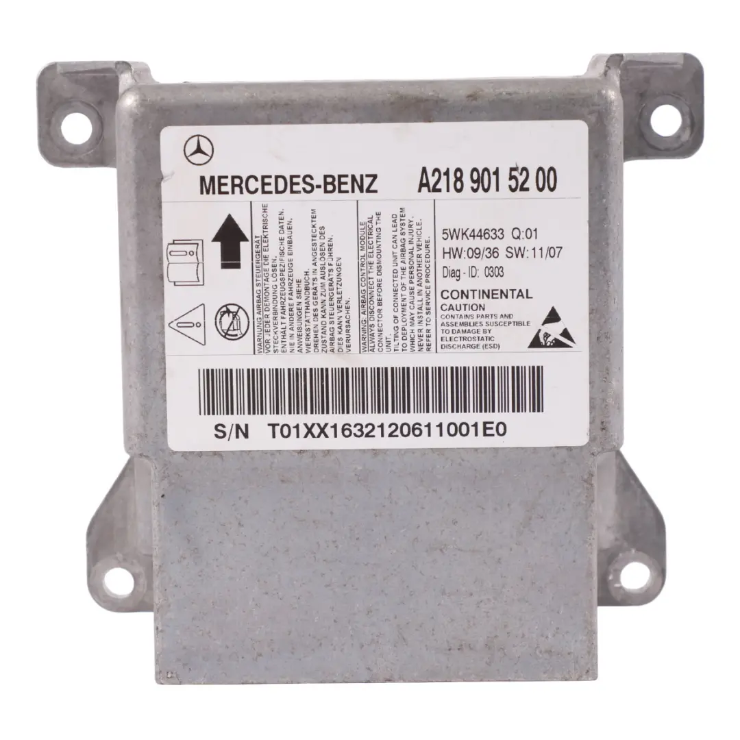 Mercedes X218 Modulo aria Unità di controllo Modulo ECU - SKU A2189015200 - Numero di parte A2189015200