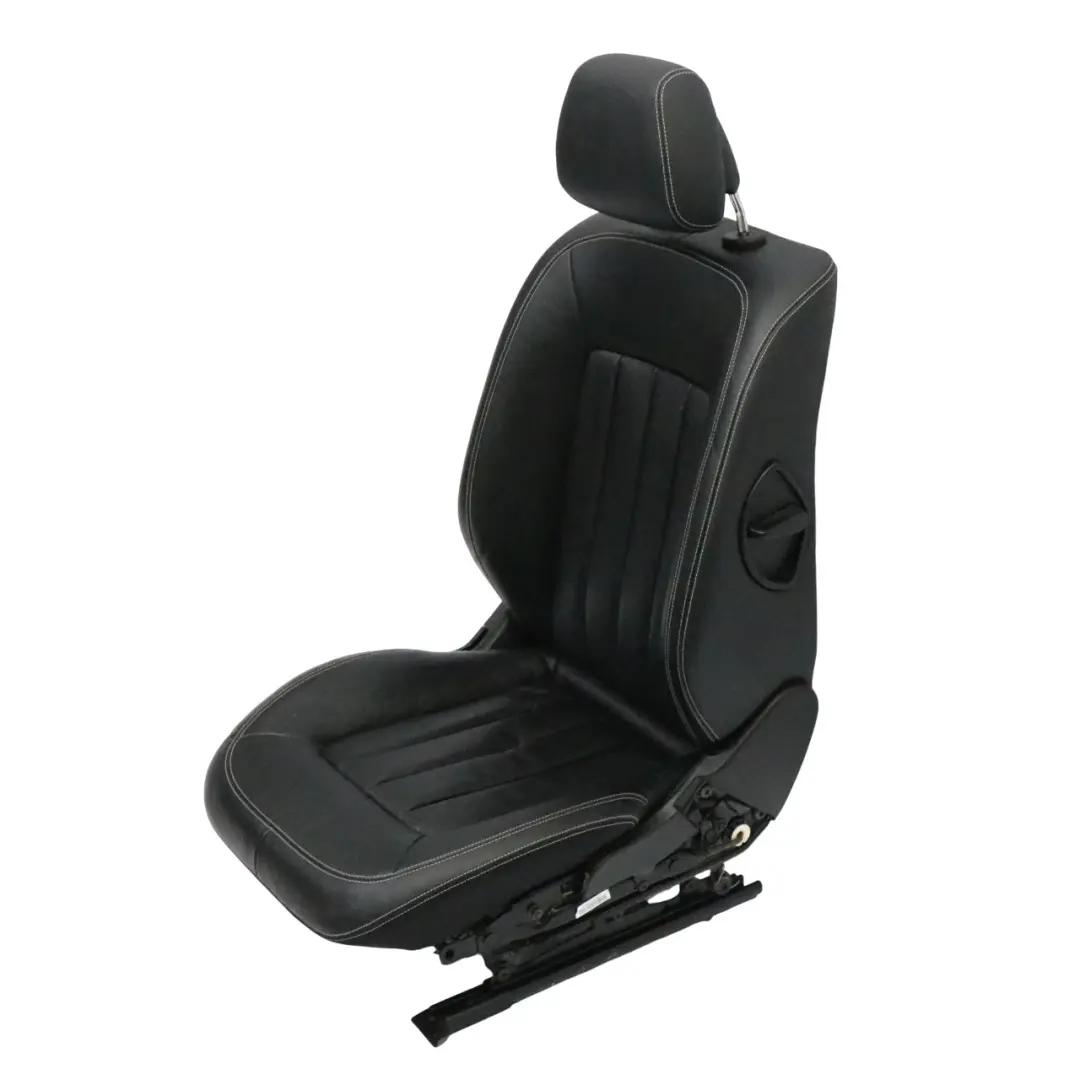 Mercedes CLS X218 Sedile anteriore destro riscaldato pelle nero bianco cuciture - SKU A2189100847-1 - Numero di parte A2189100847