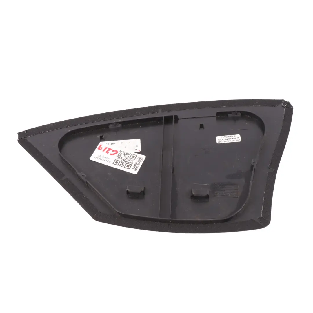 Mercedes C219 Coperchio della scheda porta posteriore destra tessuto - SKU A2197300648 - Numero di parte A2197300648