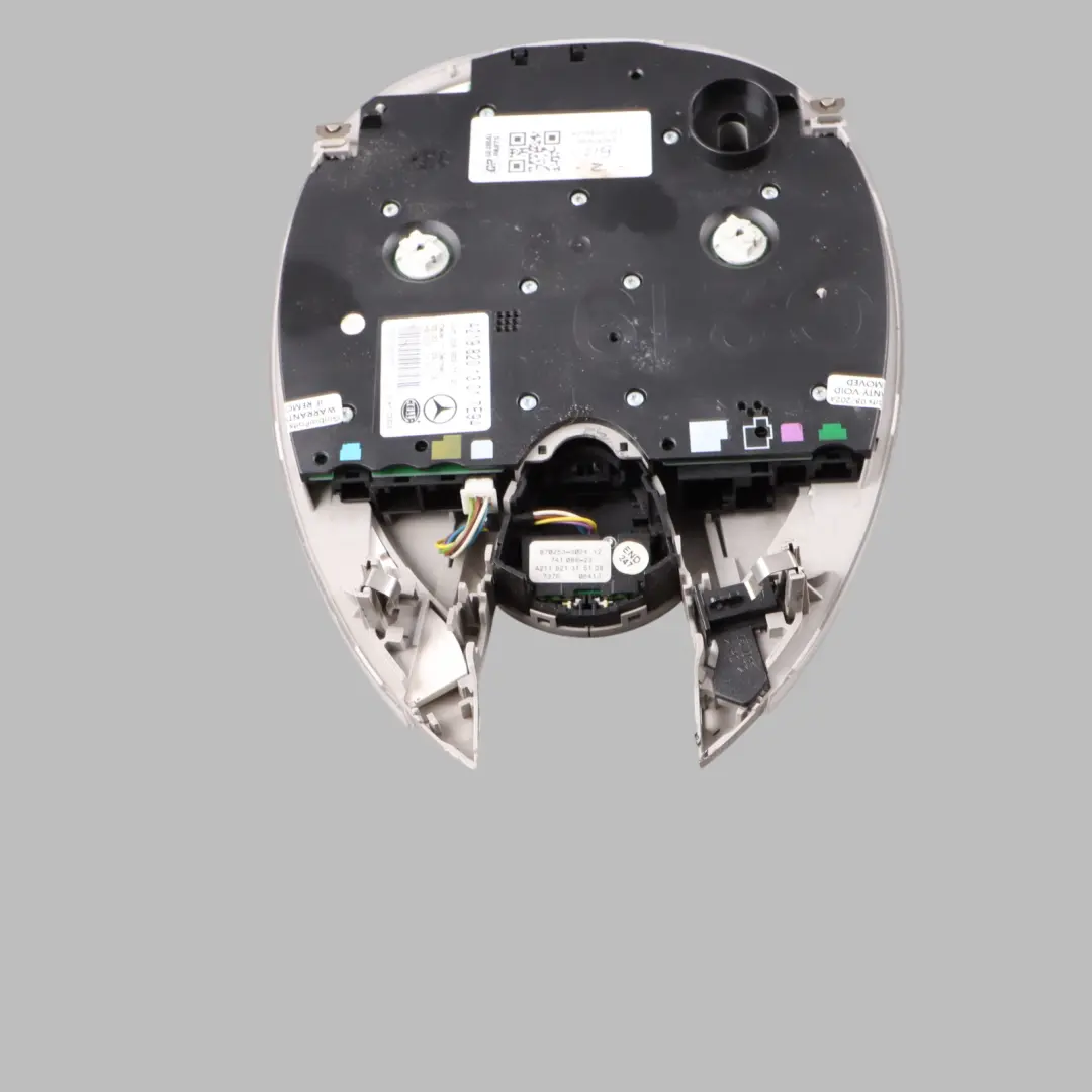 Front Reading Lamp Roof Light Interior Panel Grey to Mercedes CLS C219 with Part number A2198201301 Mercedes CLS C219 Front Reading Lamp Roof Light Interior Panel Grey - SKU A2198201301 - Part number A2198201301