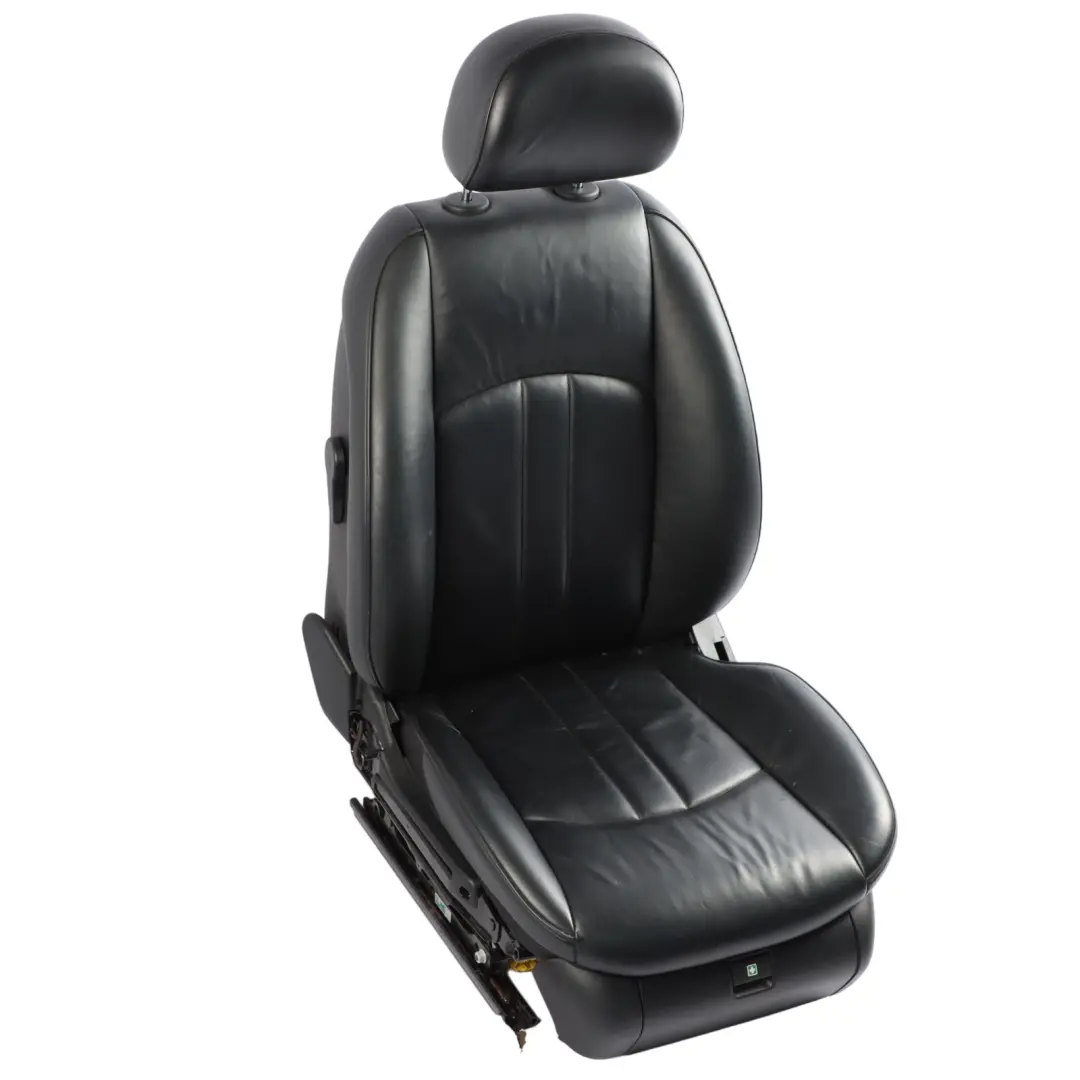 Mercedes C219 Front Left N/S Seat Black Leather Interior Heated Memory - SKU A2199104147-1 - Part number A2199104147