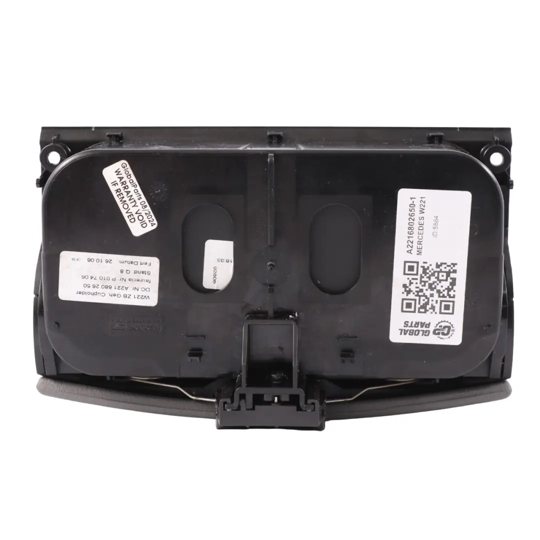 Portabicchieri Consolle Vassoio Inserto Scomparto per Mercedes W221 con numero di parte A2216802650 Mercedes W221 Portabicchieri Consolle Vassoio Inserto Scomparto - SKU A2216802650-1 - Numero di parte A2216802650